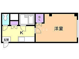 ルピナス美園 1Kの間取図画像