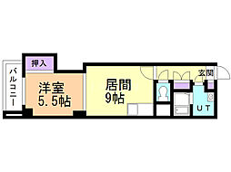 グローリーS・YB.L.D. 1LDKの間取図画像