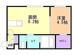 クレイス澄川 1LDKの間取図画像
