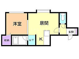 ハイツマグノリア 1LDKの間取図画像