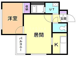 アイアール平岸 1LDKの間取図画像