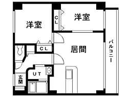 EFタウン2nd 2LDKの間取図画像