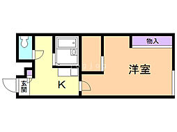 レオパレス真栄 1Kの間取図画像