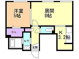 リージェント33 1LDKの間取図画像