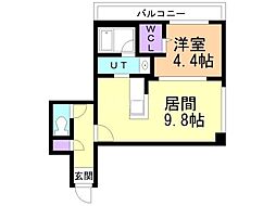 RECON44 1LDKの間取図画像