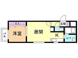 レスティアーナ豊平公園 1LDKの間取図画像