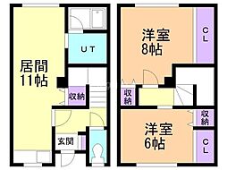 みはらしハイツ 2LDKの間取図画像