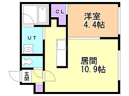 Asterツキサムニシ2 1LDKの間取図画像