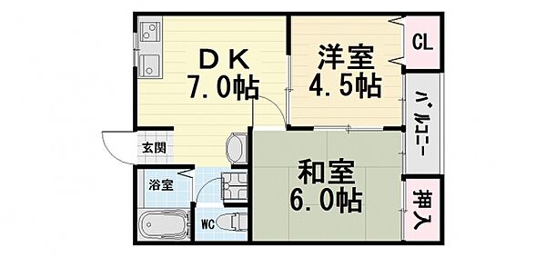 大阪府高石市取石3丁目(賃貸マンション2DK・1階・40.00㎡)の写真 その2