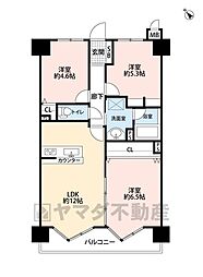 三愛シティライフ香椎 3LDKの間取図画像
