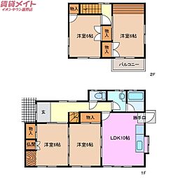 引越らくちんわくわくな家 1階4LDKの間取り
