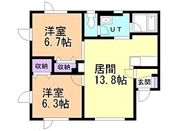 間取図画像 2LDK