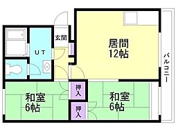 間取図画像 2LDK