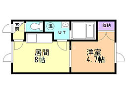 フェリス 1LDKの間取図画像
