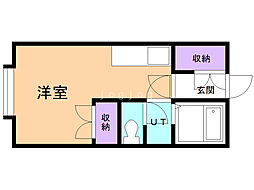 エレガンスハイツ ワンルームの間取図画像