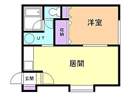 メゾンセルダム 1LDKの間取図画像