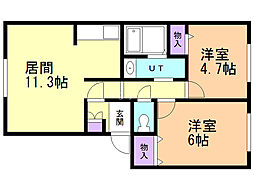 間取図画像 2LDK