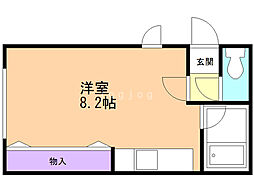 コーポイフ ワンルームの間取図画像