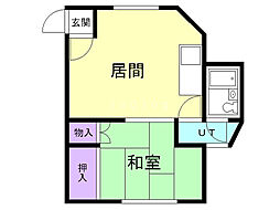 田中マンション 1DKの間取図画像