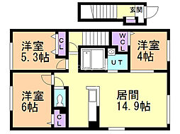 ピュアソレイユS2 3LDKの間取図画像
