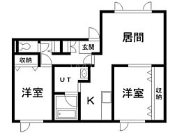 サクセス2 2LDKの間取図画像