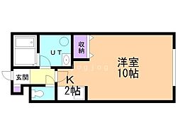 藤勢浪花 1Kの間取図画像