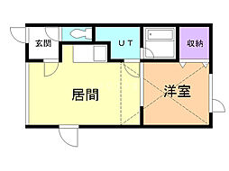 グランカーサ昭和 1LDKの間取図画像