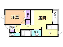 ラ・セシリア 1LDKの間取図画像