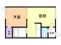 メール・アルタイル 1DKの間取図画像