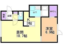 ボヌール新開 2階