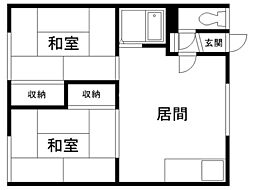 堺マンション 2LDKの間取図画像