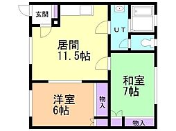 間取図画像 2LDK