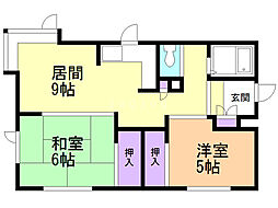 ハイツピジョン2 2DKの間取図画像