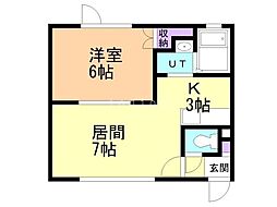 シャルムゆう 1LDKの間取図画像