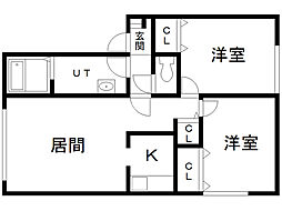 間取図画像 2LDK
