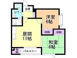 間取図画像 2LDK