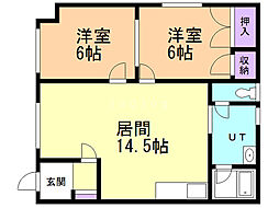 ノウブル・マン 2LDKの間取図画像