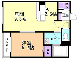 間取図画像 1LDK