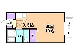 間取図画像 1K