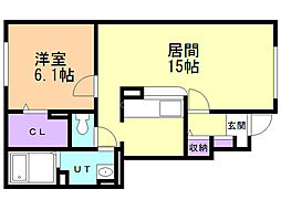 間取図画像 1LDK