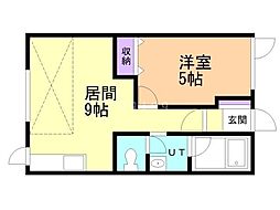 ファミールハイツ 1DKの間取図画像