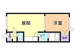 ハイツクリア 1LDKの間取図画像