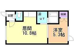 リーベンス 1LDKの間取図画像