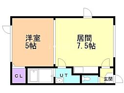 LEObyURBAN 1LDKの間取図画像