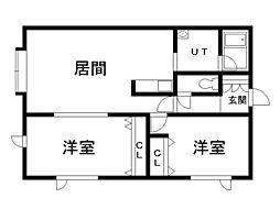 メゾン・ド・ラチーヌ 2LDKの間取図画像