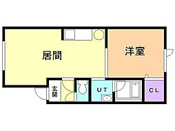 クレイトンハウスK 1LDKの間取図画像
