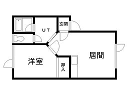 MC20 1LDKの間取図画像