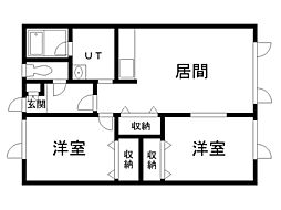 Castle 2LDKの間取図画像