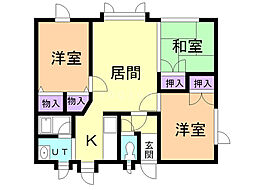 ルネッサンス柏木A 3LDKの間取図画像