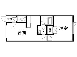アンフィニ 1DKの間取図画像